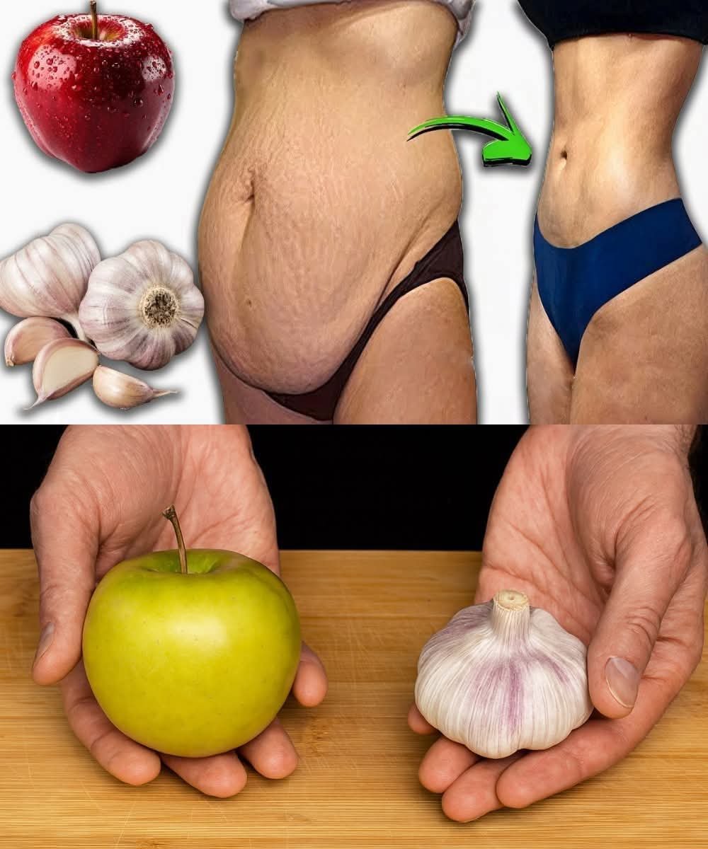 🍎🧄 Apple and Garlic Mix – The Hidden Slimming Secret Nobody Told You!