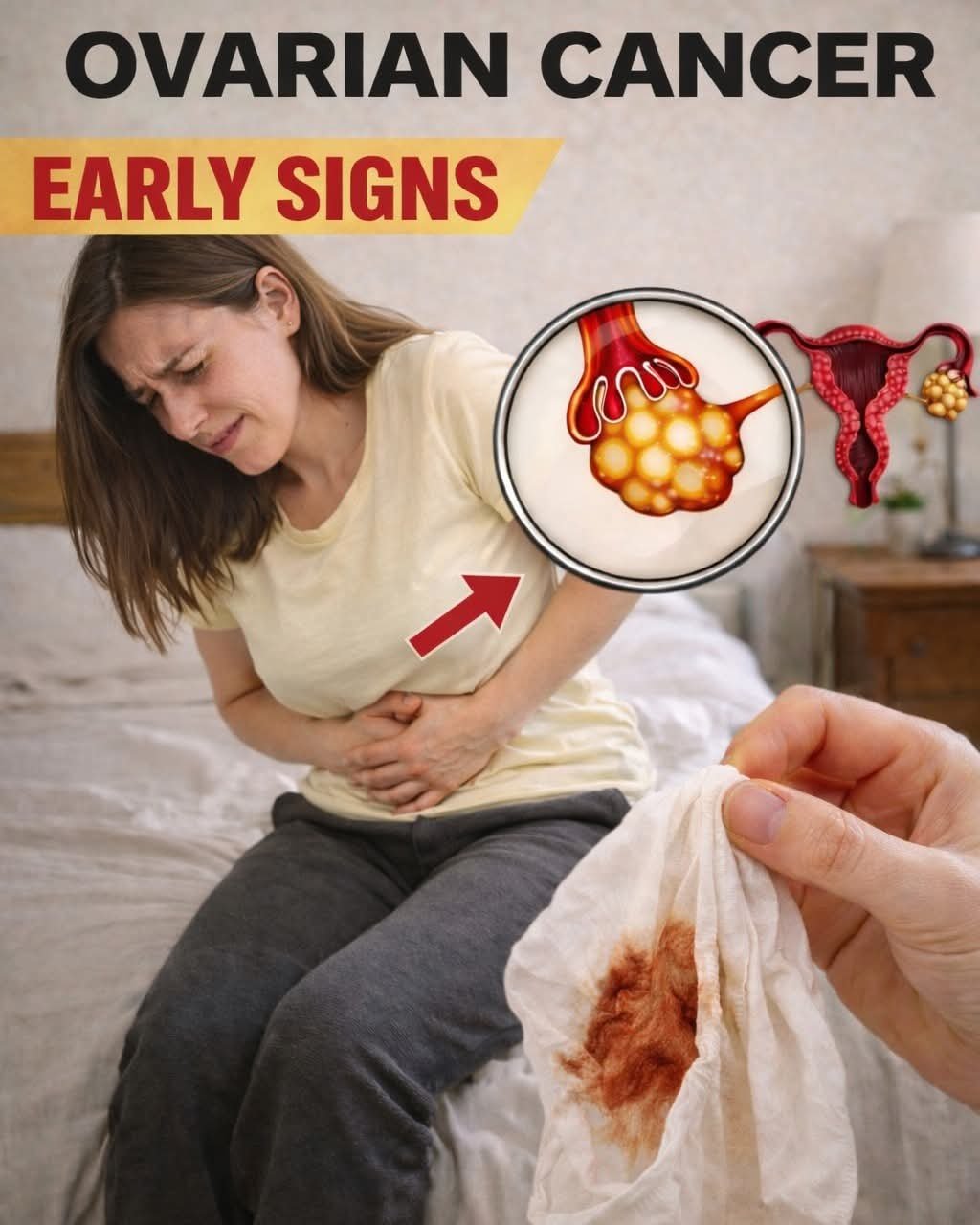 ⚠️ 6 Warning Symptoms of Ovarian Cancer You Should Never Ignore